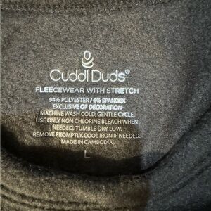 Cuddlduds Fleecewear Size L